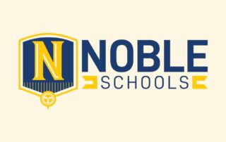 The new logo and brand refresh of Noble Schools in Chicago