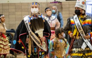 Photo shows Pritzker College Prep student Angelina Serna at the American Indian Center