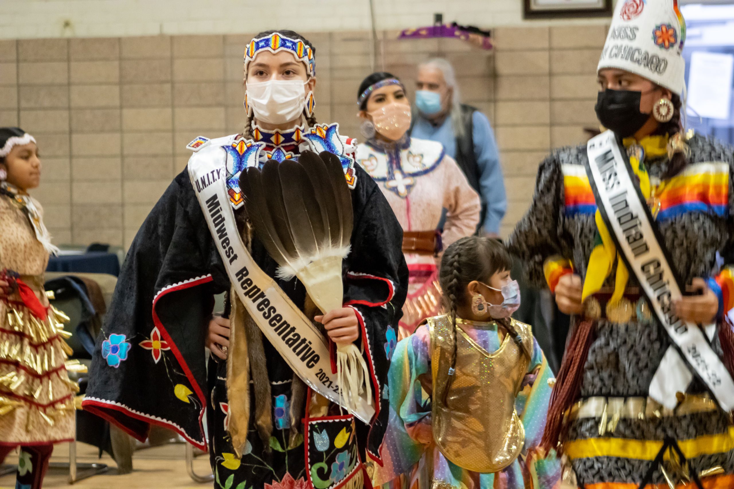 Photo shows Pritzker College Prep student Angelina Serna at the American Indian Center