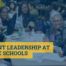 Image has a background photo of parents across Noble Schools doing an activity together at a table during the first Parent Leadership Series meeting of the 2022-2023 school year. On top of that, there is a blue transparent layer. On top of that, there is blue text on a yellow background that reads "Parent Leadership at Noble Schools". The Noble Schools logo is in the bottom right corner.