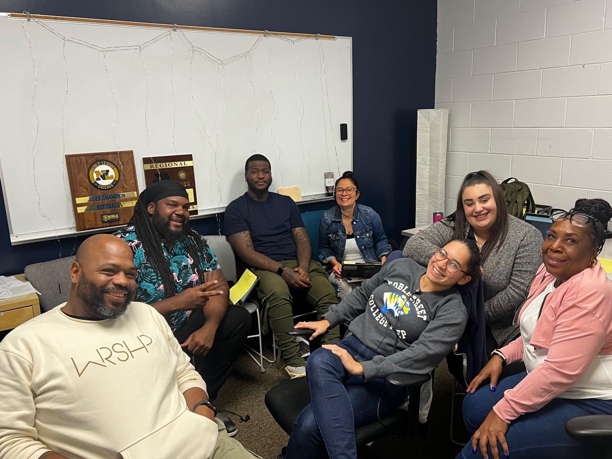 The Culture Team meets on Friday’s to discuss the week’s events. From left to right, Mr. Smith, Mr. Diamond, Mr. Little, Ms. Montero, Ms. Solis, Ms. Higareda, and Ms. Harvey. Not pictured Ms. Jackson.