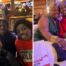A collage of two images that show Butler parent Kelley-Austin with her two boys and with her mother.